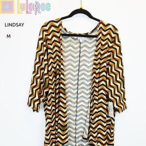 Abstract Tiger Lularoe Lindsay Kimono